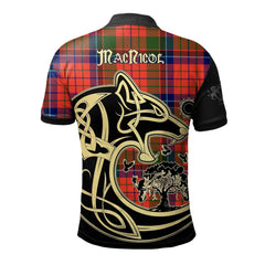 Clan MacNicol of Scorrybreac Tartan Polo Shirt Viking Wolf MM69 MacNicol of Scorrybreac Tartan Tartan Polo   