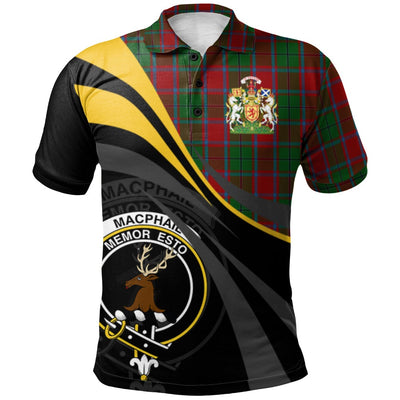Clan MacPhail Blue Bands Tartan Polo Shirt - Royal Coat Of Arms Style