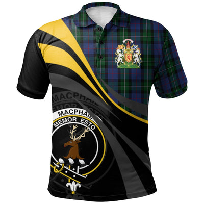 Clan MacPhail Hunting Tartan Polo Shirt - Royal Coat Of Arms Style