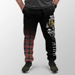 Clan MacPherson Ancient Tartan Crest Jogger Sweatpants  Alba Celtic Style JX60 Clan MacPherson Tartan Today   