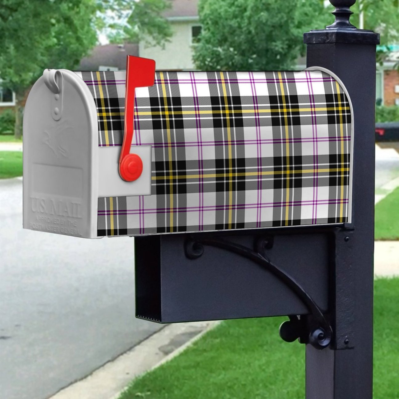 Clan MacPherson Dress Modern Tartan Crest Mailbox NZ16 Clan MacPherson Tartan Today   