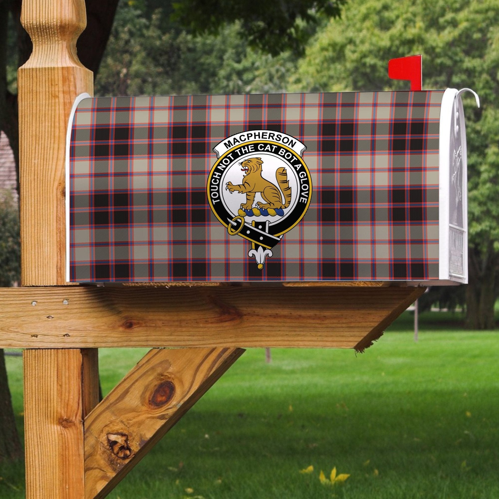 Clan MacPherson Hunting Ancient Tartan Crest Mailbox WB84 Clan MacPherson Tartan Today   