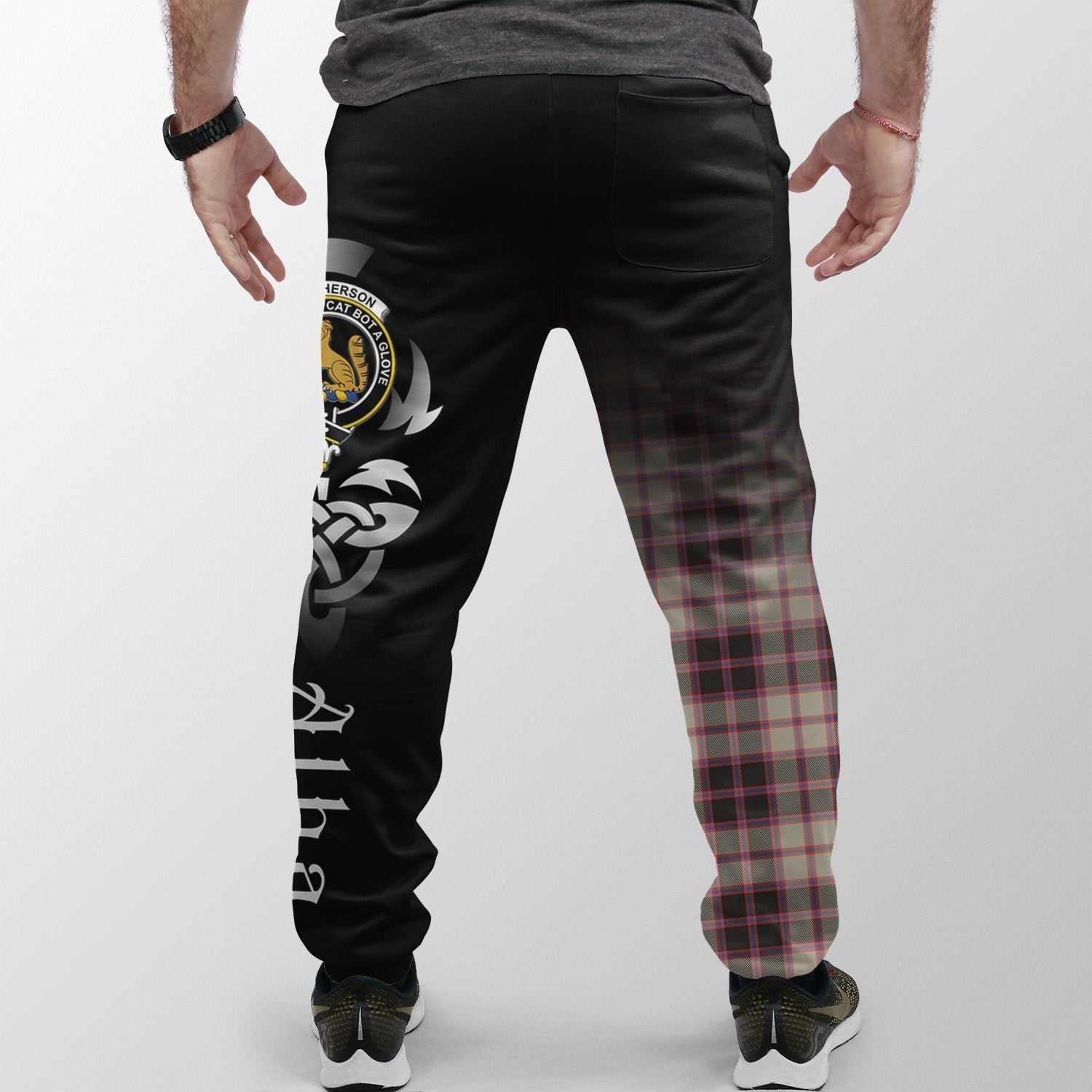 Clan MacPherson Hunting Ancient Tartan Crest Jogger Sweatpants  Alba Celtic Style NN92 Clan MacPherson Tartan Today   