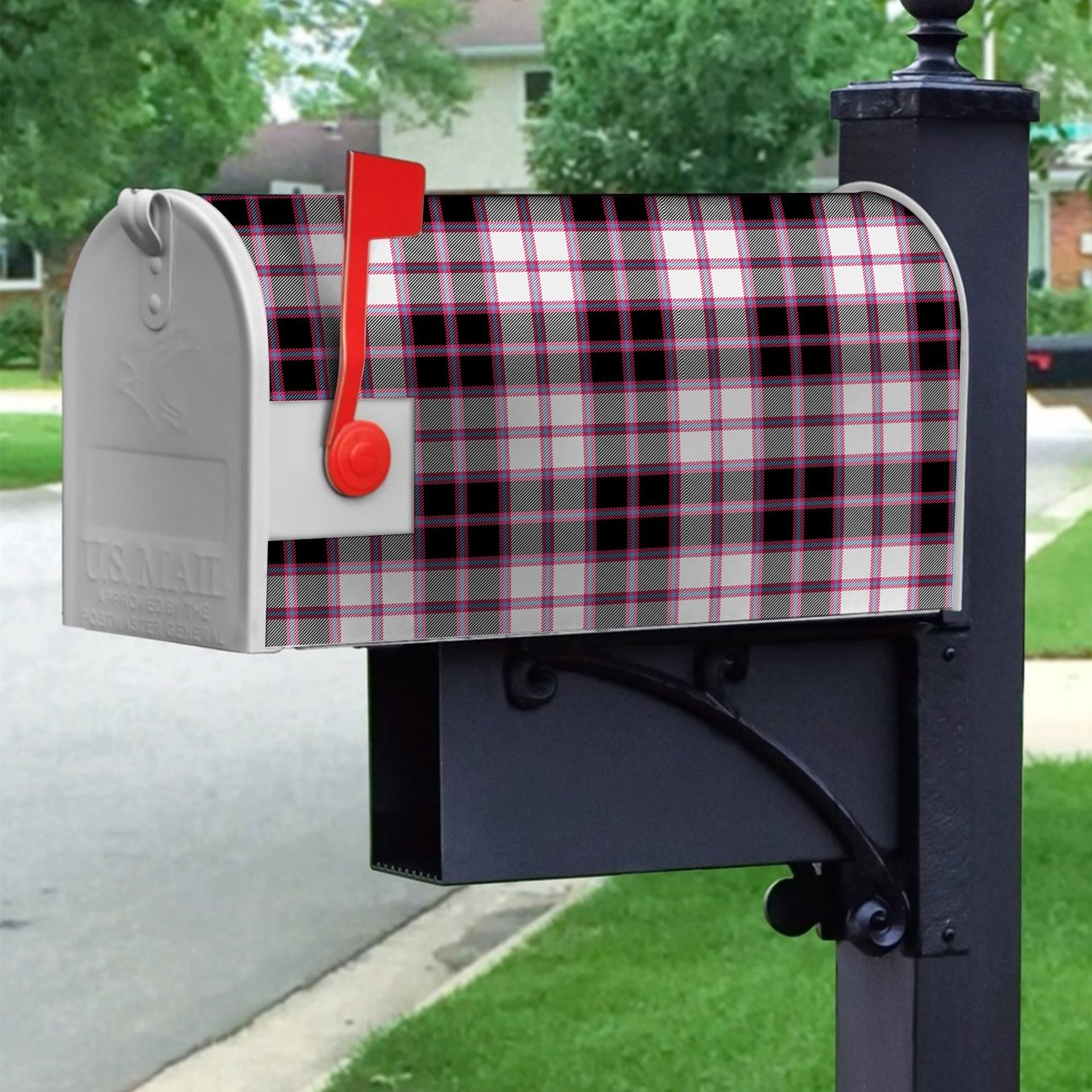 Clan MacPherson Hunting Modern Tartan Crest Mailbox WH14 Clan MacPherson Tartan Today   