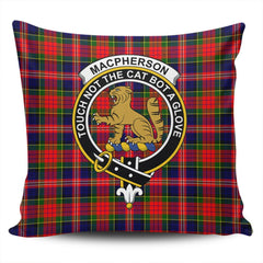 Clan MacPherson Modern Tartan Crest Pillow Cover BR42 Clan MacPherson Tartan Today   