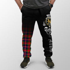 Clan MacPherson Modern Tartan Crest Jogger Sweatpants  Alba Celtic Style JF76 Clan MacPherson Tartan Today   