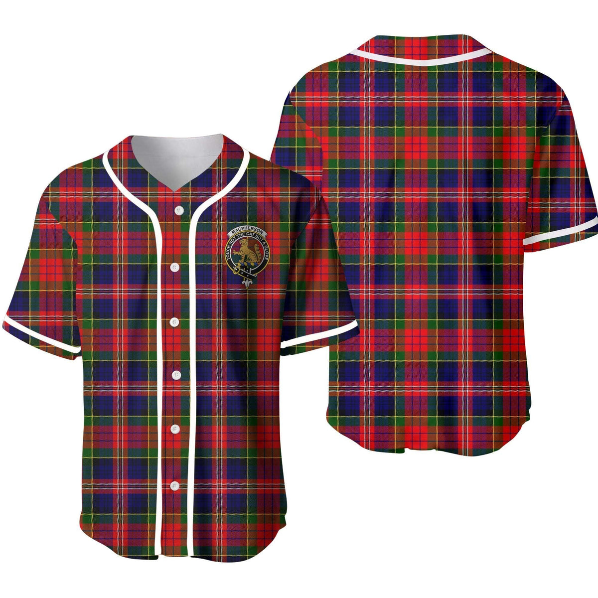 Clan MacPherson Tartan Unisex Baseball Jersey VD54OG43 Clan MacPherson Tartan Today   