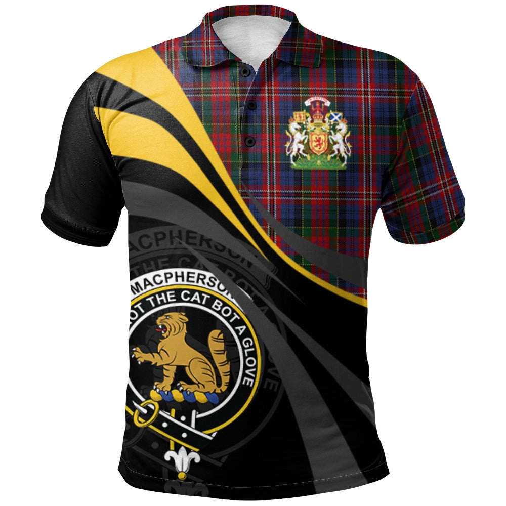 Clan MacPherson 08 Tartan Polo Shirt - Royal Coat Of Arms Style QJ68 MacPherson 08 Tartan Tartan Polo   