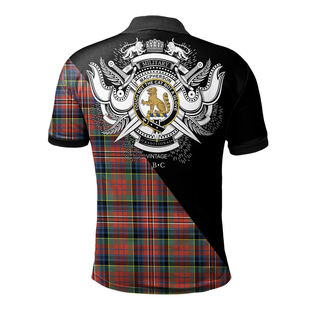 Clan MacPherson Ancient Clan - Military Polo Shirt HF72 MacPherson Ancient Tartan Tartan Polo   
