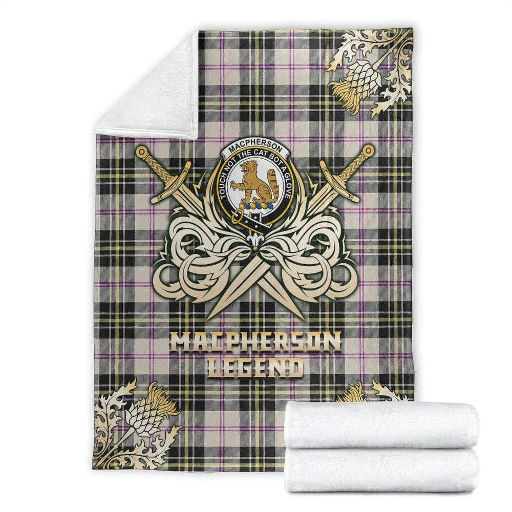 Clan MacPherson Dress Ancient Tartan Gold Courage Symbol Blanket MX77 Clan MacPherson Tartan Today   