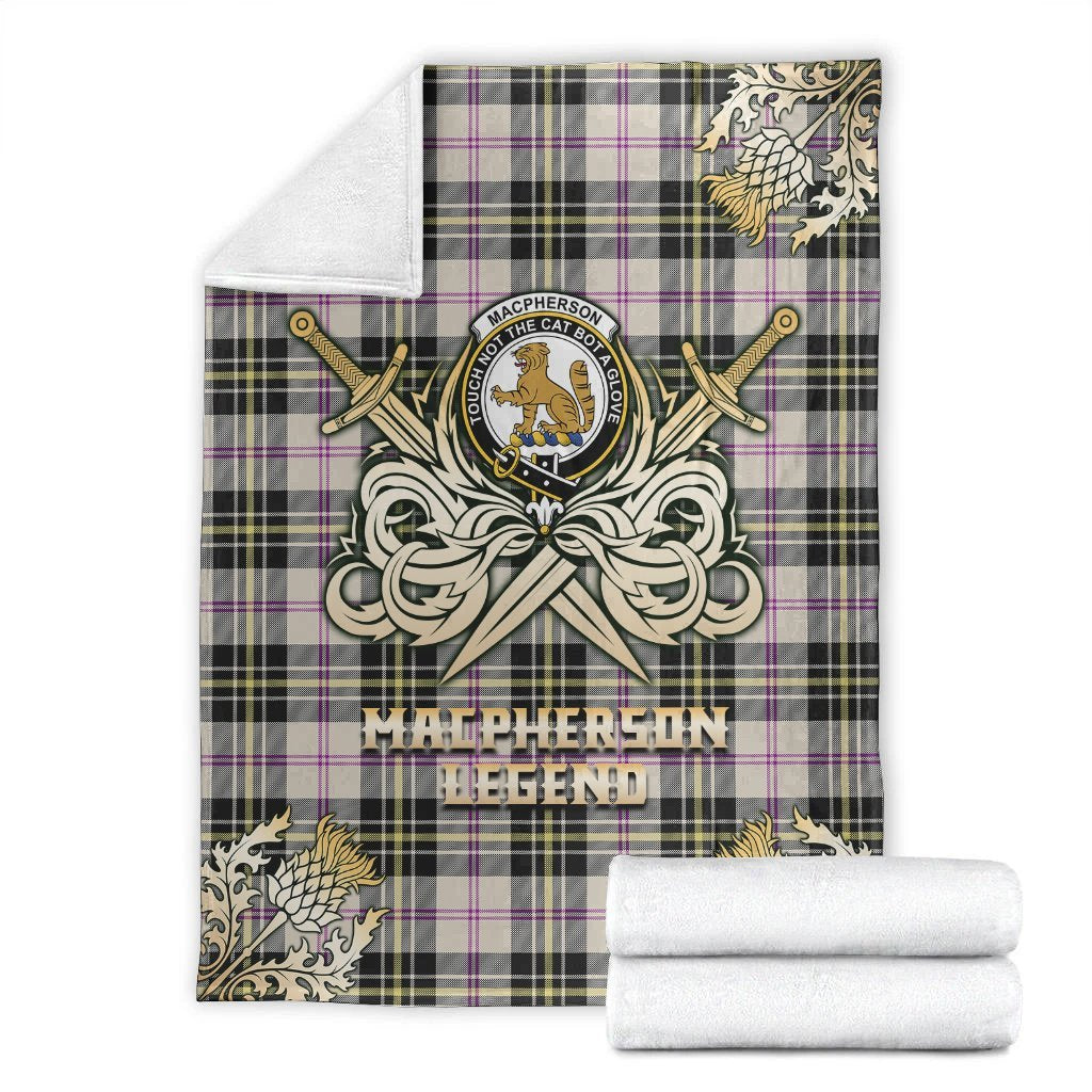Clan MacPherson Dress Ancient Tartan Gold Courage Symbol Blanket MX77 Clan MacPherson Tartan Today   