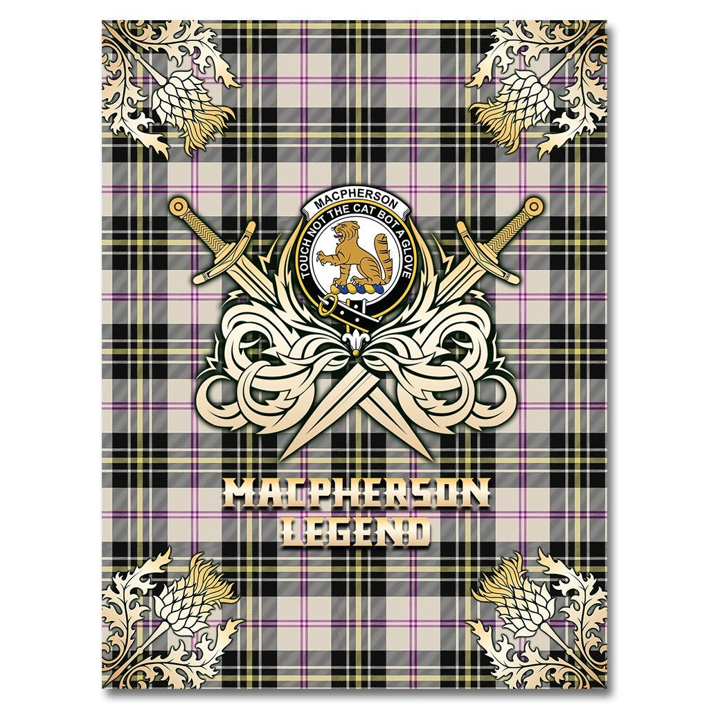 Clan MacPherson Dress Ancient Tartan Gold Courage Symbol Blanket MX77 Clan MacPherson Tartan Today   