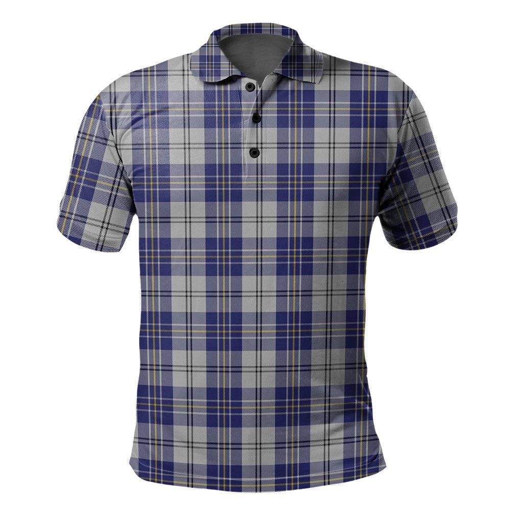 Clan MacPherson Dress Blue Tartan Polo Shirt PJ51 MacPherson Dress Blue Tartan Tartan Polo   