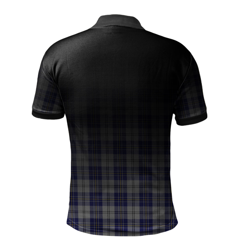 Clan MacPherson Dress Blue Tartan Polo Shirt - Alba Celtic Style RH68 MacPherson Dress Blue Tartan Tartan Polo   