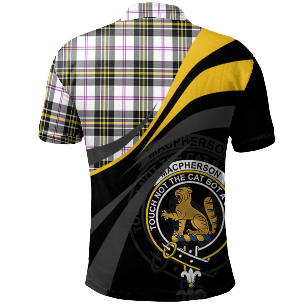 Clan MacPherson Dress Modern Tartan Polo Shirt - Royal Coat Of Arms Style BV10 MacPherson Dress Modern Tartan Tartan Polo   