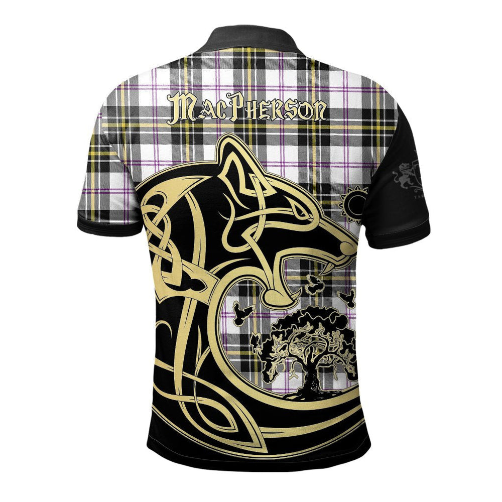 Clan MacPherson Dress Modern Tartan Polo Shirt Viking Wolf WC12 MacPherson Dress Modern Tartan Tartan Polo   