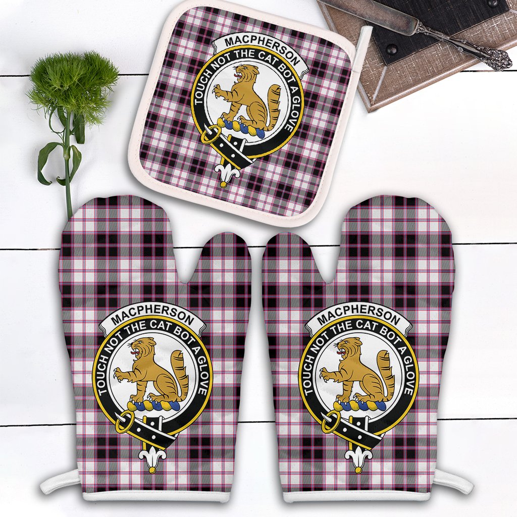 Clan MacPherson Hunting Modern Tartan Crest Oven Mitt And Pot Holder (2 Oven Mitts + 1 Pot Holder) AY80 Clan MacPherson Tartan Today   