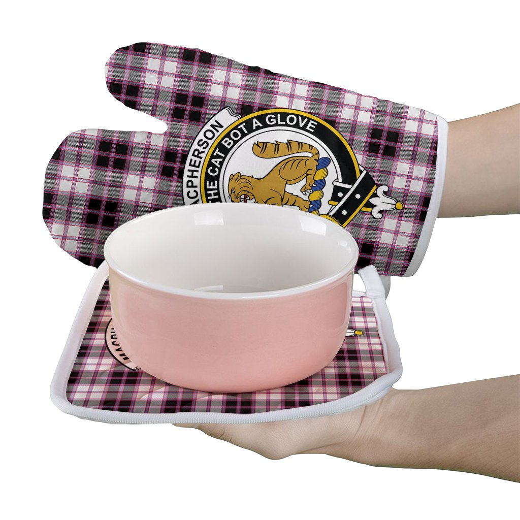 Clan MacPherson Hunting Modern Tartan Crest Oven Mitt And Pot Holder (2 Oven Mitts + 1 Pot Holder) AY80 Clan MacPherson Tartan Today   