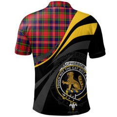 Clan MacPherson Modern Tartan Polo Shirt - Royal Coat Of Arms Style NC30 MacPherson Modern Tartan Tartan Polo   