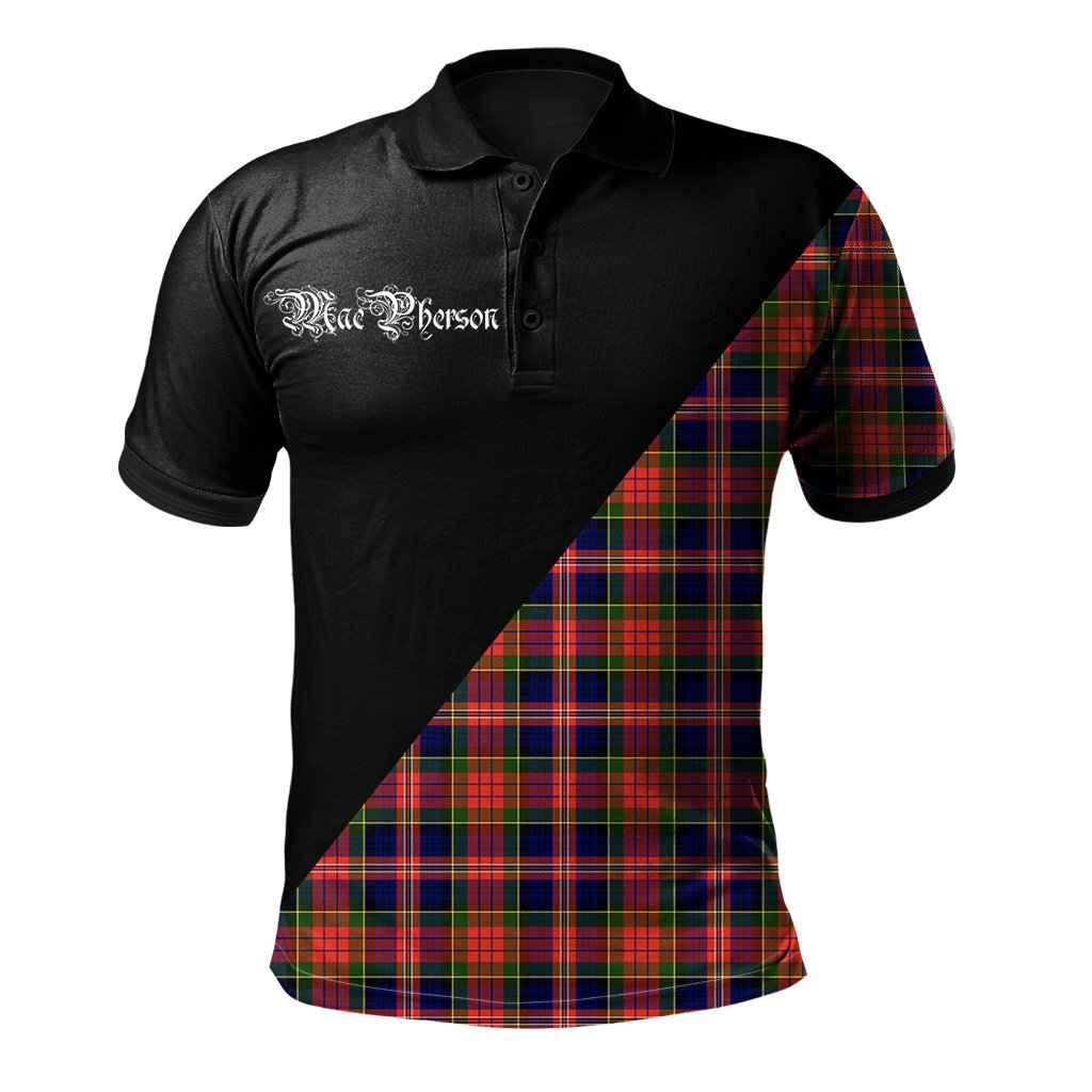 Clan MacPherson Modern Clan - Military Polo Shirt ND85 MacPherson Modern Tartan Tartan Polo   