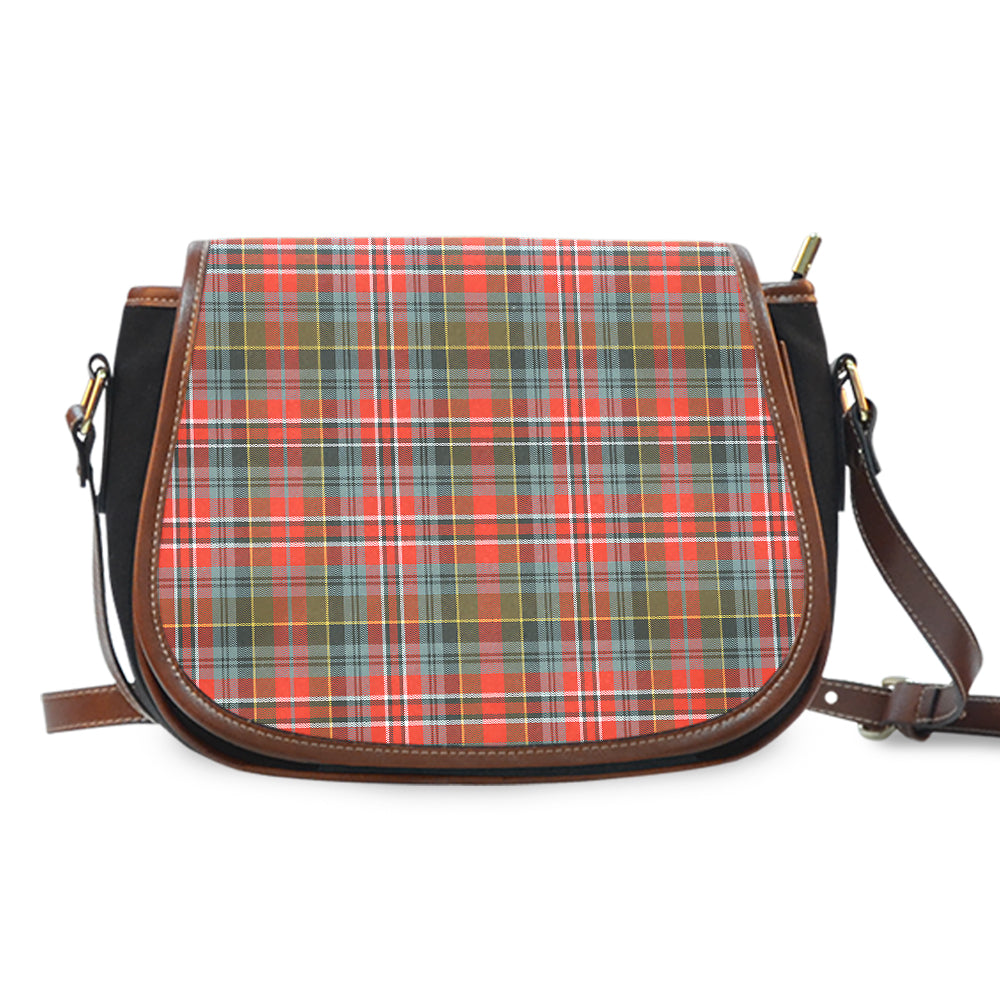 Clan MacPherson Weathered Tartan Saddle Handbags BN94 Clan MacPherson Tartan Today   