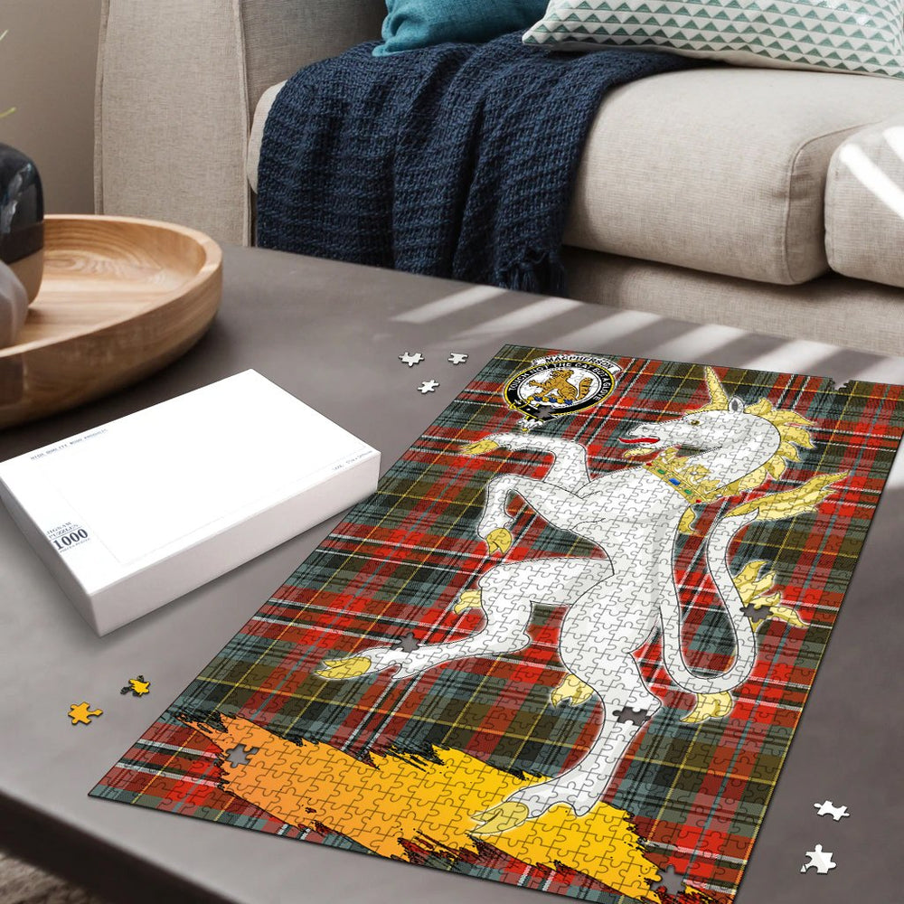 Clan MacPherson Weathered Tartan Crest Unicorn Scotland Jigsaw Puzzles Gift For Family ID81 Clan MacPherson Tartan Today   