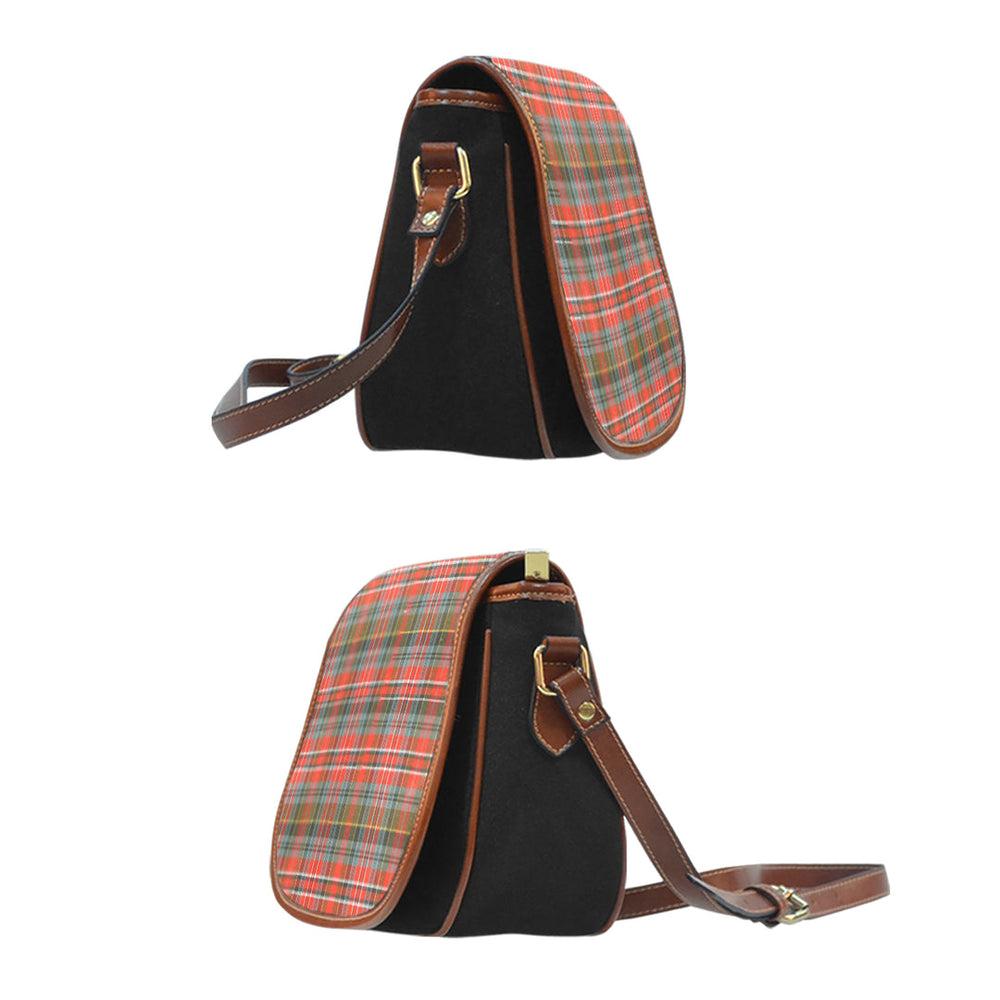 Clan MacPherson Weathered Tartan Saddle Handbags BN94 Clan MacPherson Tartan Today   