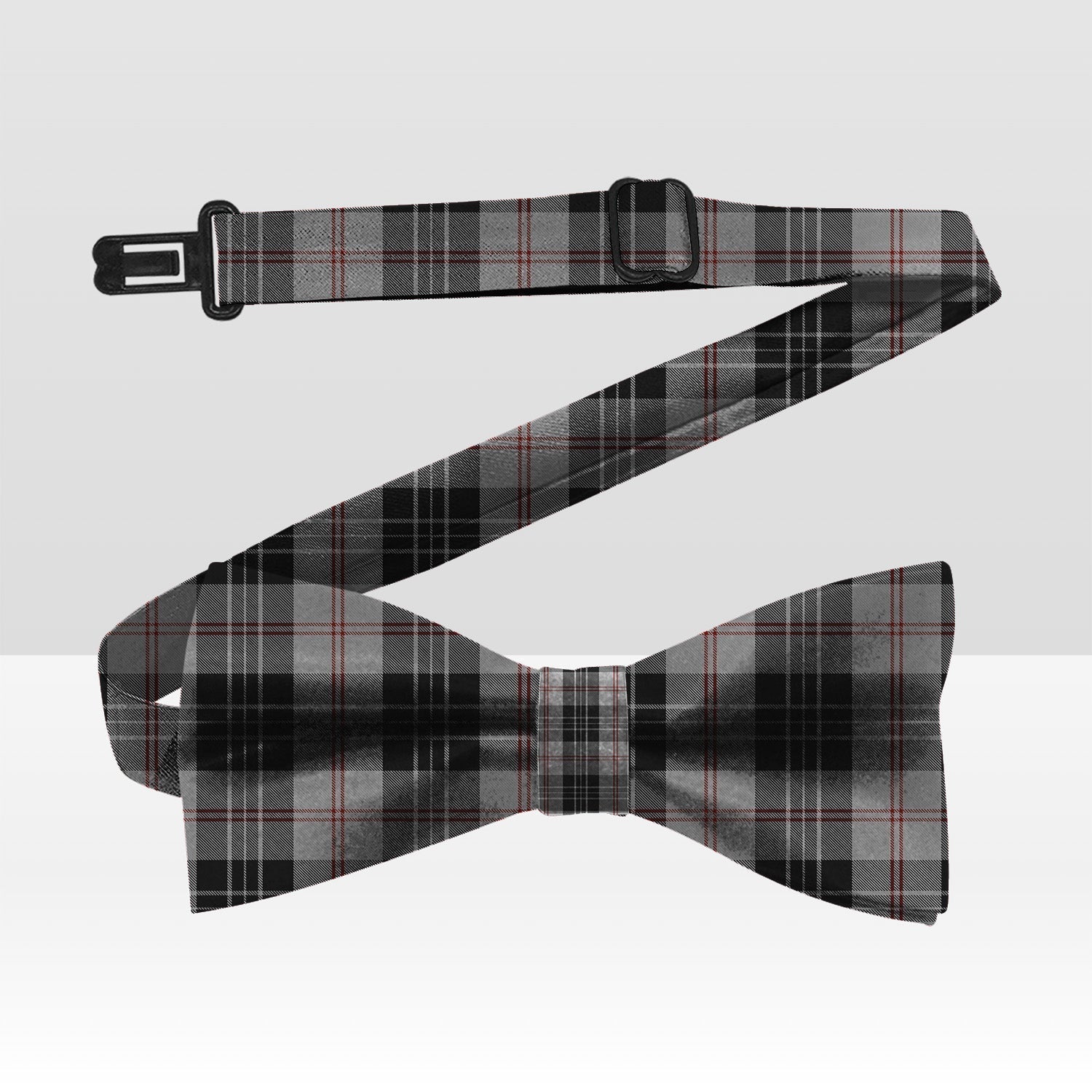 Clan MacPherson Of Cluny Black And White Tartan Bow Tie IC65 Clan MacPherson Tartan Today   