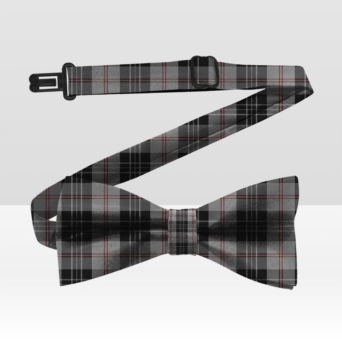 Clan MacPherson Of Cluny Black And White Tartan Bow Tie IC65 Clan MacPherson Tartan Today   