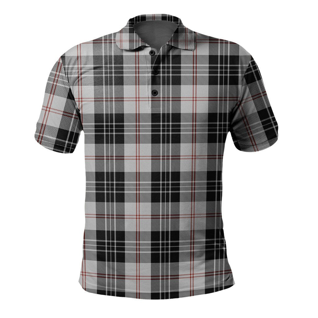 Clan MacPherson of Cluny Black and White Tartan Polo Shirt SP87 MacPherson of Cluny Black and White Tartan Tartan Polo   
