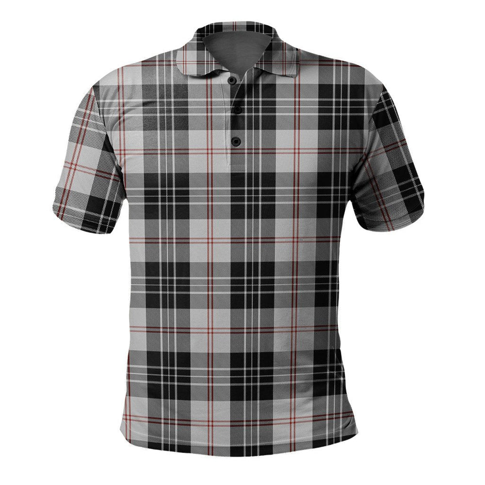 Clan MacPherson of Cluny Black and White Tartan Polo Shirt SP87 MacPherson of Cluny Black and White Tartan Tartan Polo   