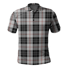Clan MacPherson of Cluny Black and White Tartan Polo Shirt SP87 MacPherson of Cluny Black and White Tartan Tartan Polo   