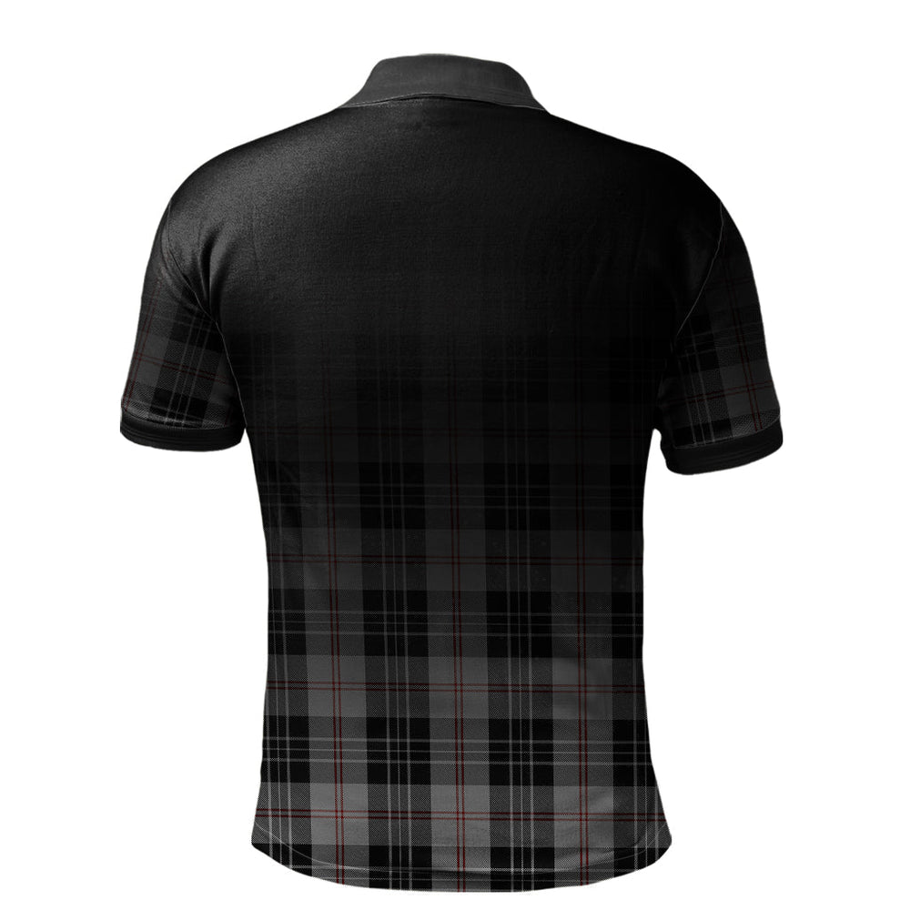Clan MacPherson of Cluny Black and White Tartan Polo Shirt - Alba Celtic Style NM63 MacPherson of Cluny Black and White Tartan Tartan Polo   