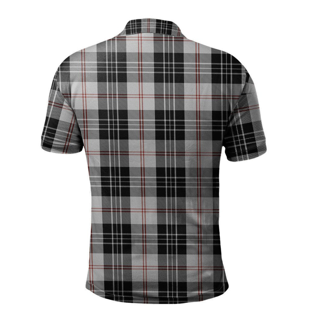 Clan MacPherson of Cluny Black and White Tartan Polo Shirt SP87 MacPherson of Cluny Black and White Tartan Tartan Polo   