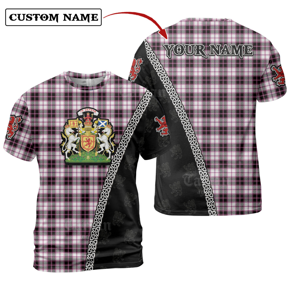 MacPherson Hunting Modern Tartan Shirt with Scotland Coat of Arms & Custom Name LW71