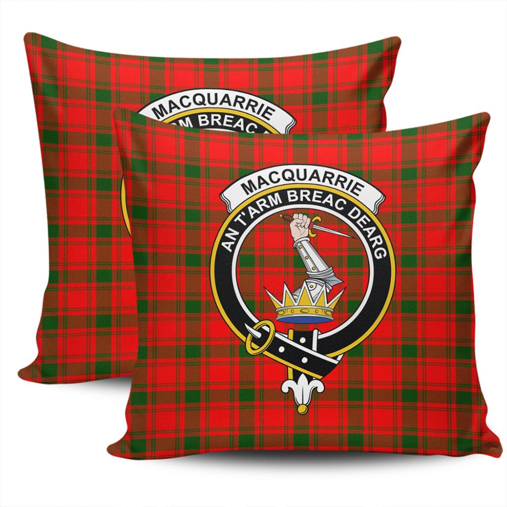 Clan MacQuarrie Modern Tartan Crest Pillow Cover FT83 Clan MacQuarrie Tartan Today   