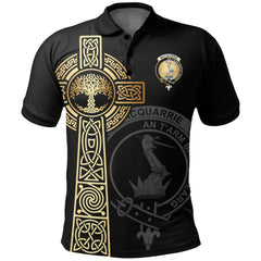 Clan MacQuarrie Clan Unisex Polo Shirt - Celtic Tree Of Life OB12 MacQuarrie Tartan Tartan Polo   