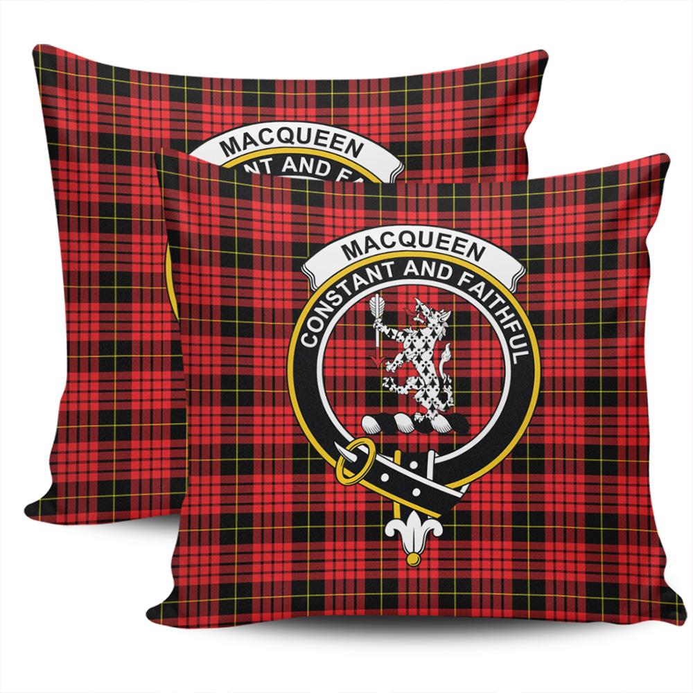 Clan MacQueen Modern Tartan Crest Pillow Cover NF99 Clan MacQueen Tartan Today   