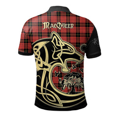 Clan MacQueen Modern Tartan Polo Shirt Viking Wolf YM95 MacQueen Modern Tartan Tartan Polo   