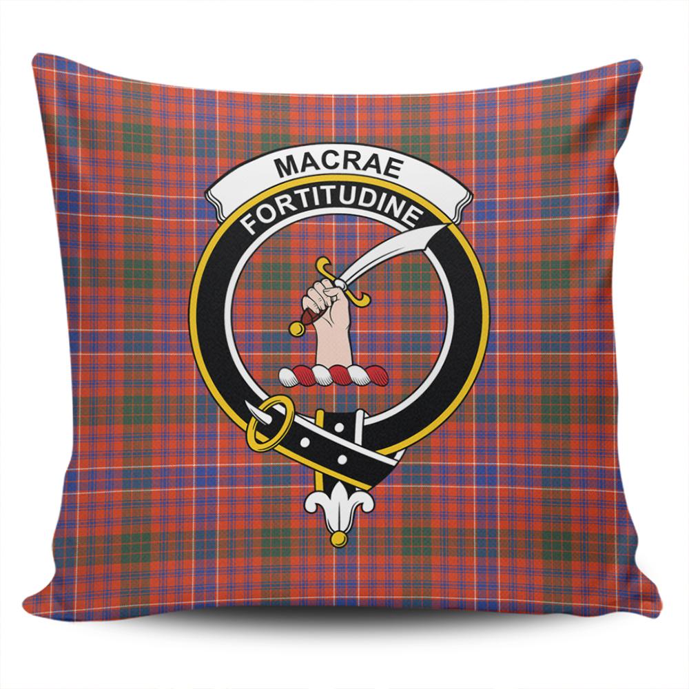 Clan MacRae Ancient Tartan Crest Pillow Cover NB61 Clan MacRae Tartan Today   