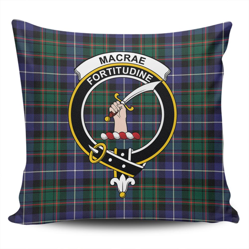 Clan MacRae Hunting Modern Tartan Crest Pillow Cover RW30 Clan MacRae Tartan Today   