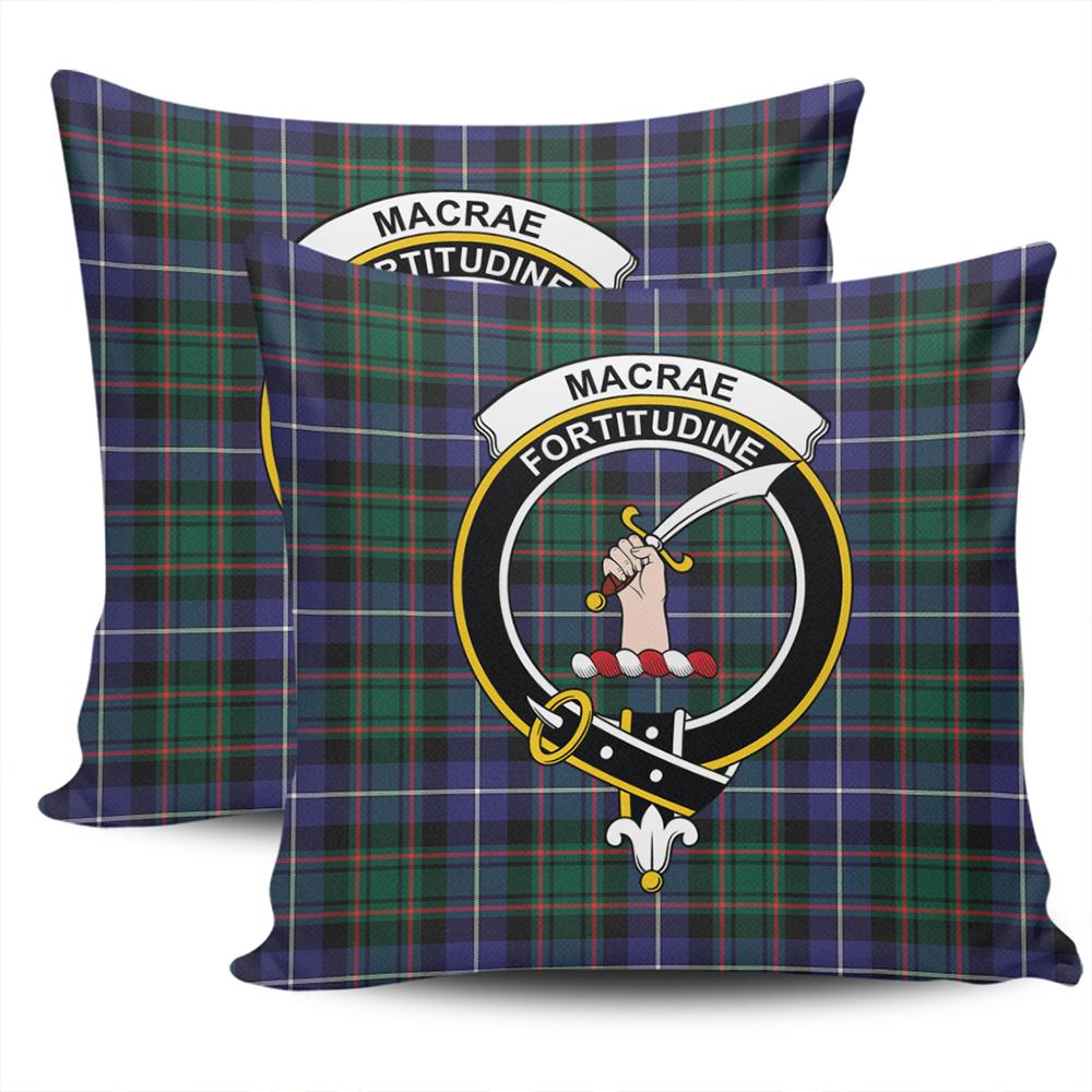 Clan MacRae Hunting Modern Tartan Crest Pillow Cover RW30 Clan MacRae Tartan Today   