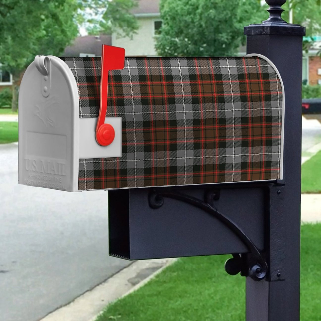 Clan MacRae Hunting Weathered Tartan Crest Mailbox IA53 Clan MacRae Tartan Today   