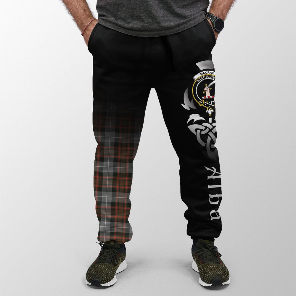 Clan MacRae Hunting Weathered Tartan Crest Jogger Sweatpants  Alba Celtic Style BF78 Clan MacRae Tartan Today   