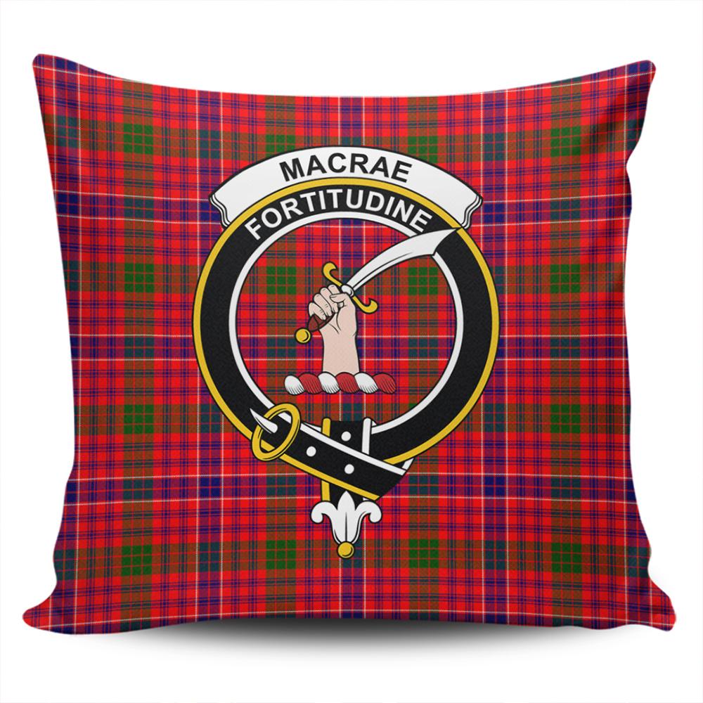 Clan MacRae Modern Tartan Crest Pillow Cover FG63 Clan MacRae Tartan Today   