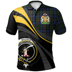 Clan MacRae 2 Tartan Polo Shirt - Royal Coat Of Arms Style OT64 MacRae 2 Tartan Tartan Polo   