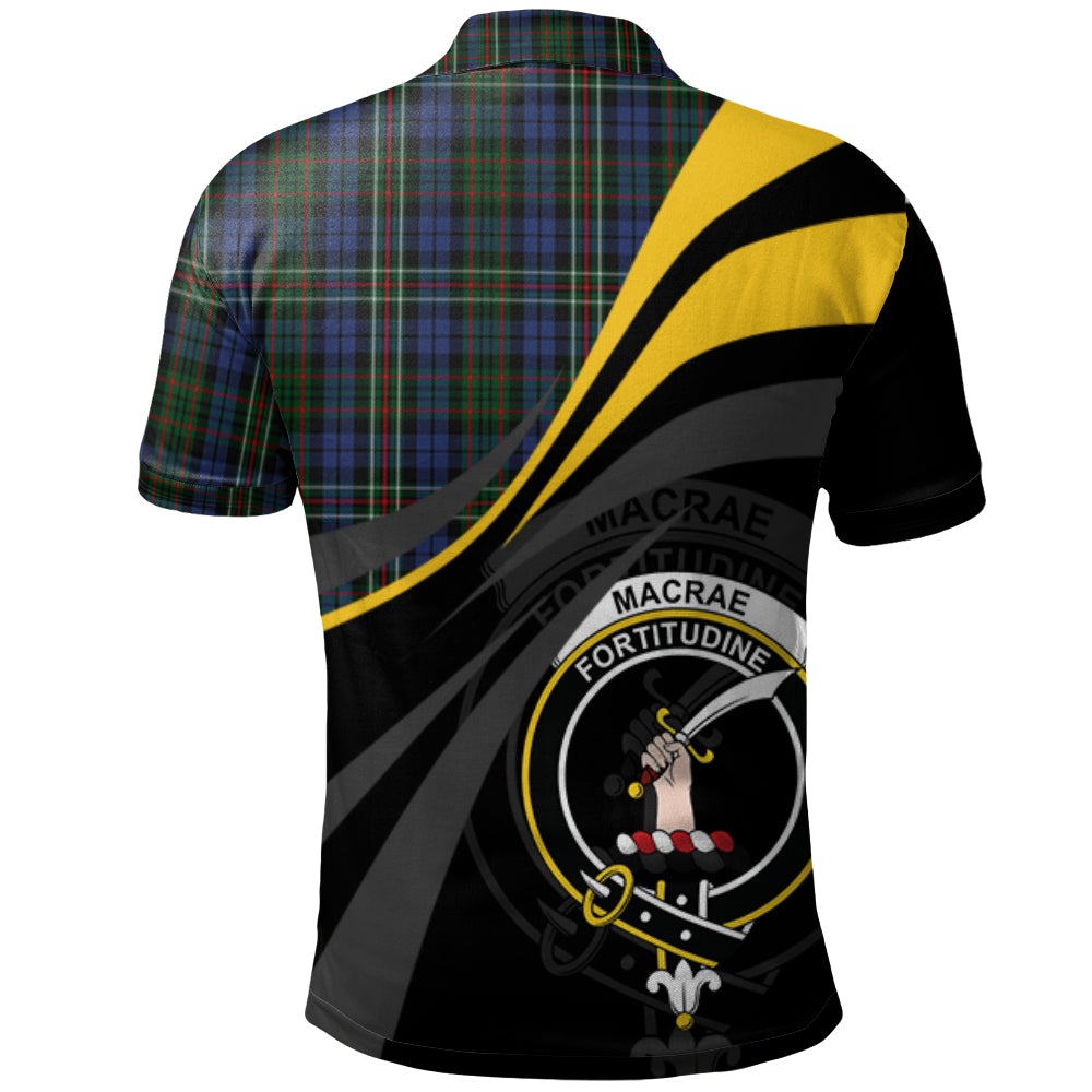 Clan MacRae 2 Tartan Polo Shirt - Royal Coat Of Arms Style OT64 MacRae 2 Tartan Tartan Polo   