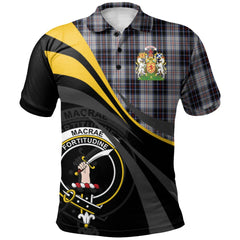 Clan MacRae Dress 02 Tartan Polo Shirt - Royal Coat Of Arms Style GI82 MacRae Dress 02 Tartan Tartan Polo   