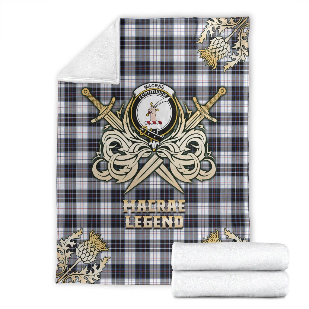 Clan MacRae Dress Modern Tartan Gold Courage Symbol Blanket VD75 Clan MacRae Tartan Today   