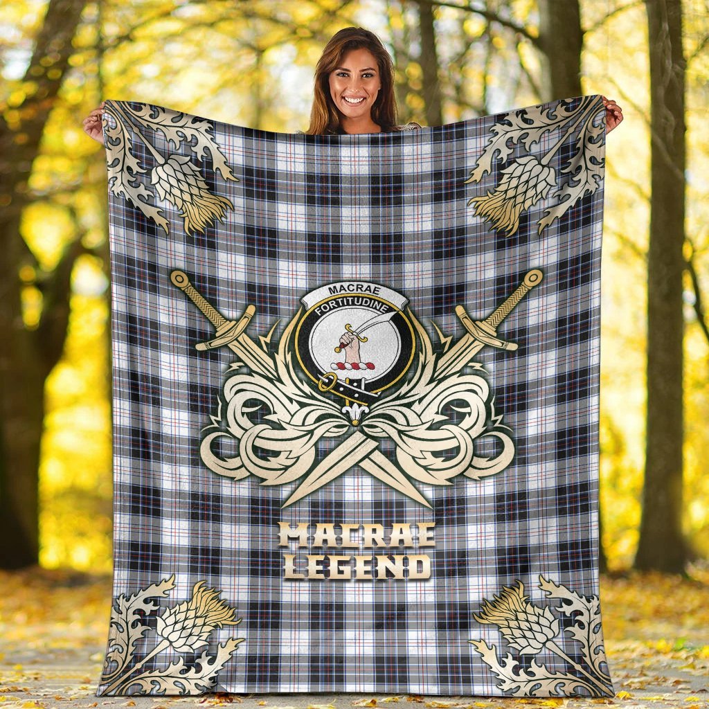 Clan MacRae Dress Modern Tartan Gold Courage Symbol Blanket VD75 Clan MacRae Tartan Today   